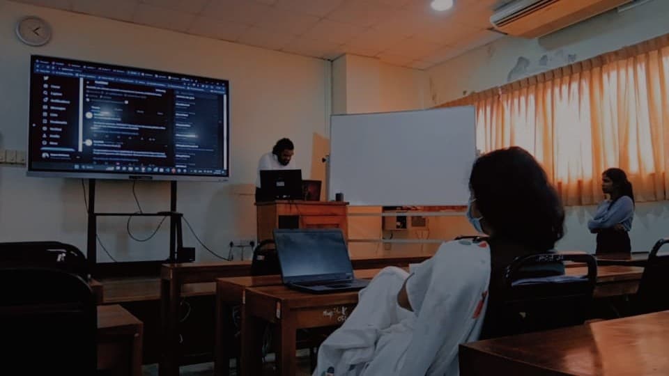 Me presenting the Notifibm project at diploma final project presentation Me presenting the Notifibm project at diploma final project presentation